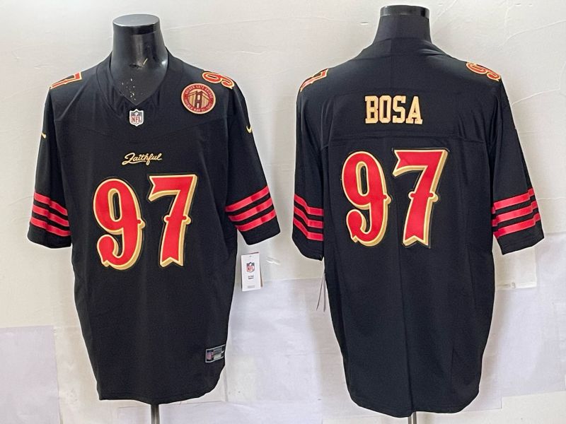 Men Nike San Francisco 49ers #97 Bosa black 5th generation Limited NFL 2025 Jersey 0067->oakland raiders->NFL Jersey